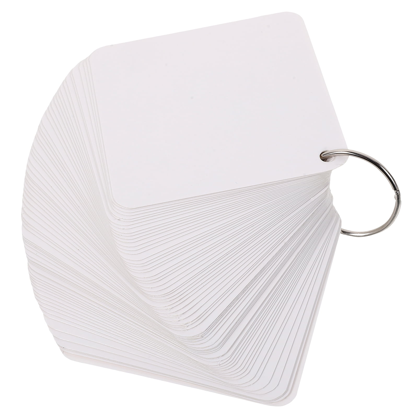 1 Set Index Cards with Rings Study Flash Cards Single Hole Punched
