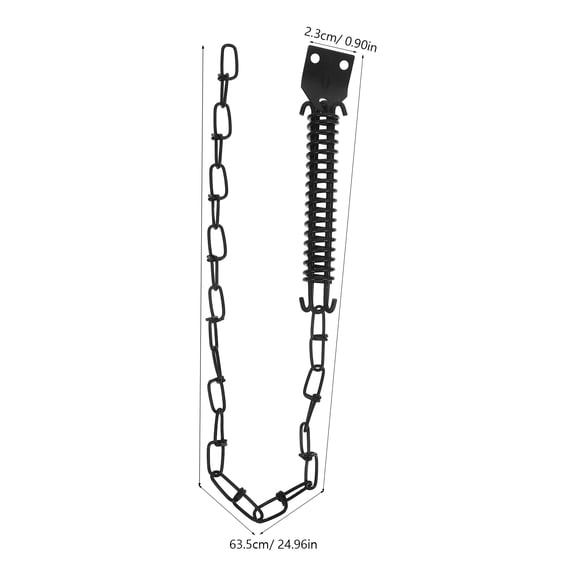 1 Set Of Iron Door Chain Screen Door Chain Safety Screen Door Closer Door Wind Stopper Door Security Chain Door Closer Spring Screen Door Spring Closer