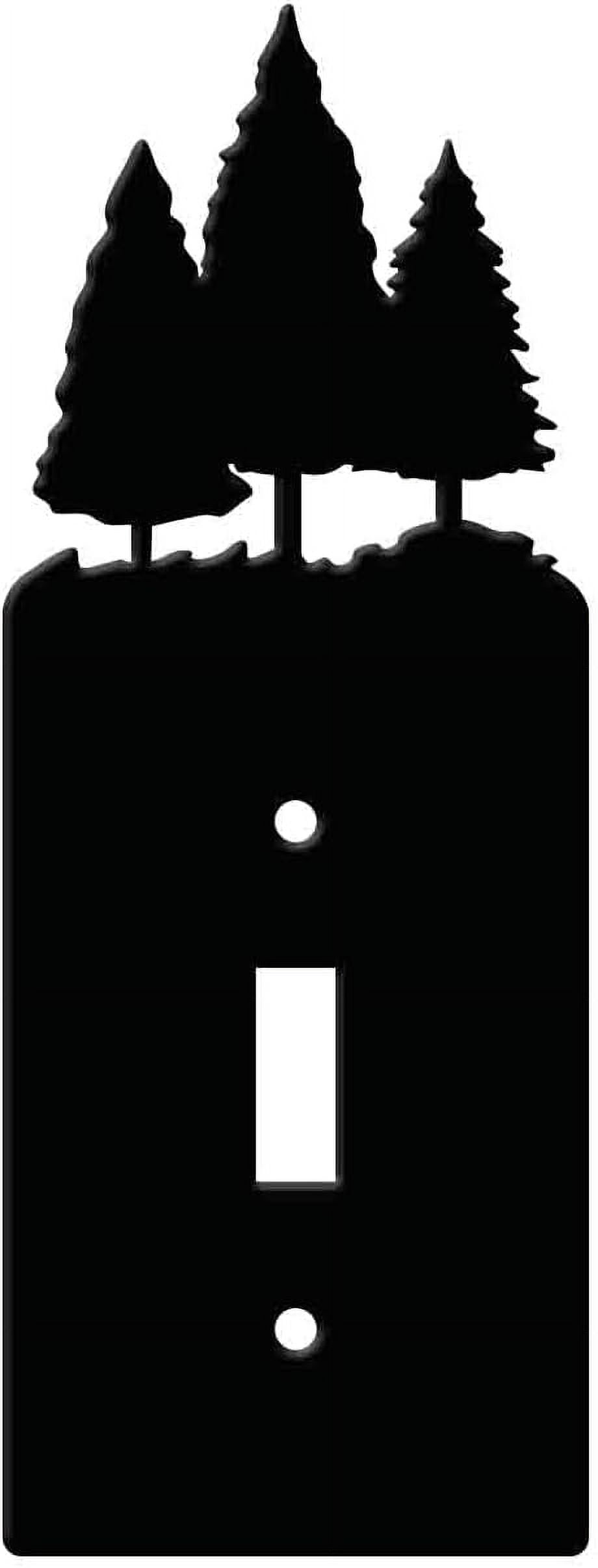1 Set Iron Light Switch Decorations with Screws Rectangle with Tree ...