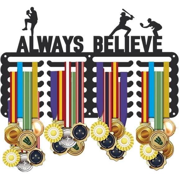 1 Set Iron Medal Holder Medals Display Hanger Rack Medal Holder Frame Rectangle Sports 400x250mm for Craft Supplies