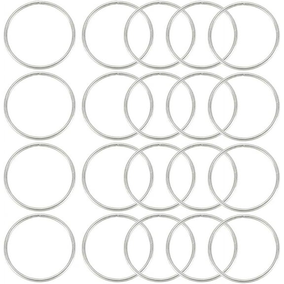 1 Set Iron Open Jump Rings Ring Platinum 56x3mm Inner Diameter: 50mm 20pcs.