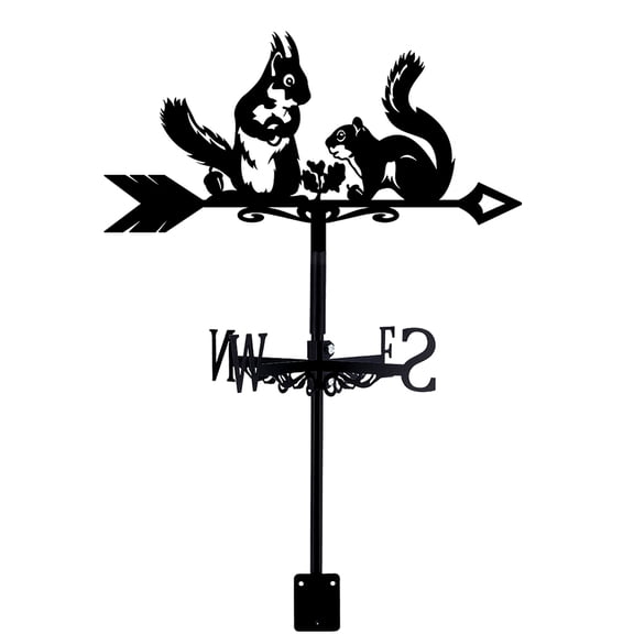 1 Set Iron Wind Direction Indicator Weathervane for Outdoor Garden Wind Measuring Tool 250~255x358mm