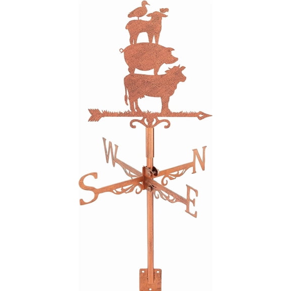 1 Set Iron Wind Direction Indicator Weathervane for Outdoor Garden Wind Measuring Tool Animals 260x310mm for Handmade