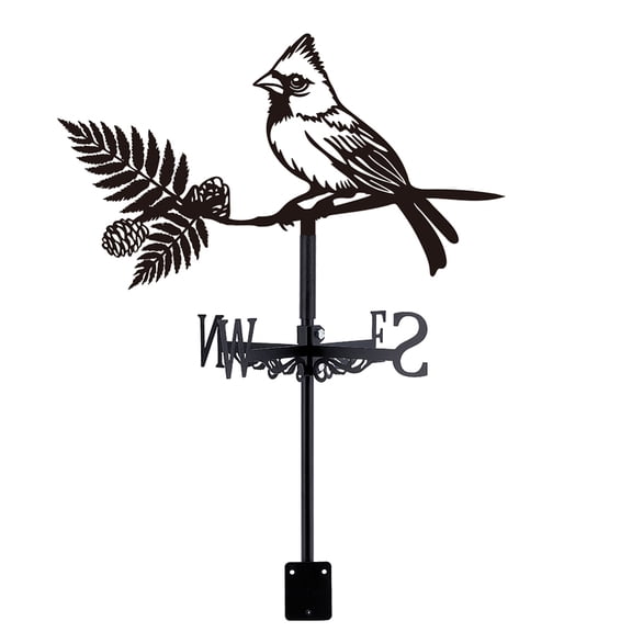 1 Set Iron Wind Direction Indicator Weathervane for Outdoor Garden Wind Measuring Tool Bird 237x356mm