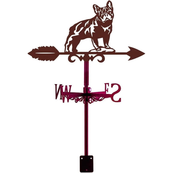 1 Set Iron Wind Direction Indicator Weathervane for Outdoor Garden Wind Measuring Tool Dog 265x358mm for Craft Supplies