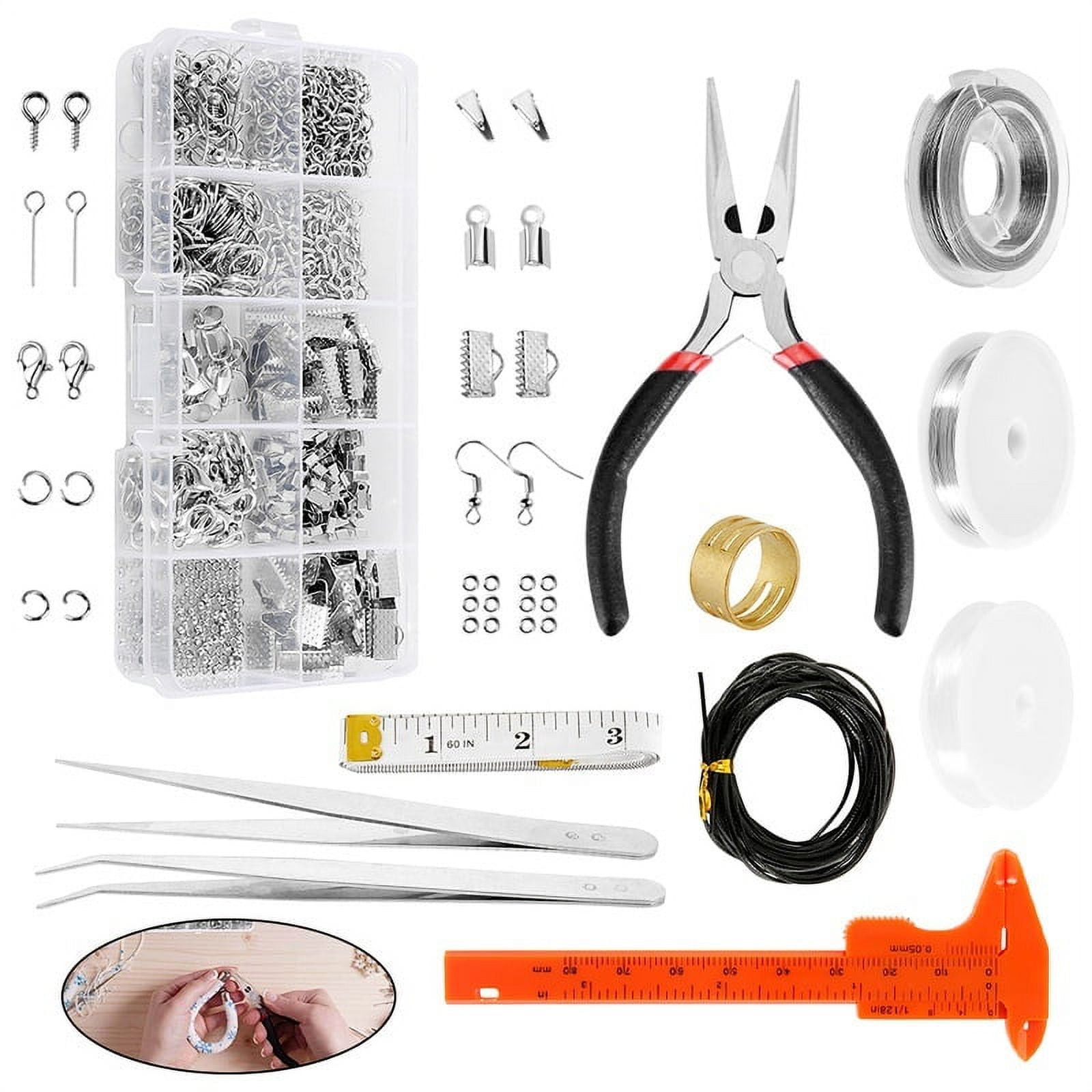 Wire Jewelry Making Kit: 960 Pieces, Pliers, Repair Tools, DIY Craft  Supplies, Starter Set