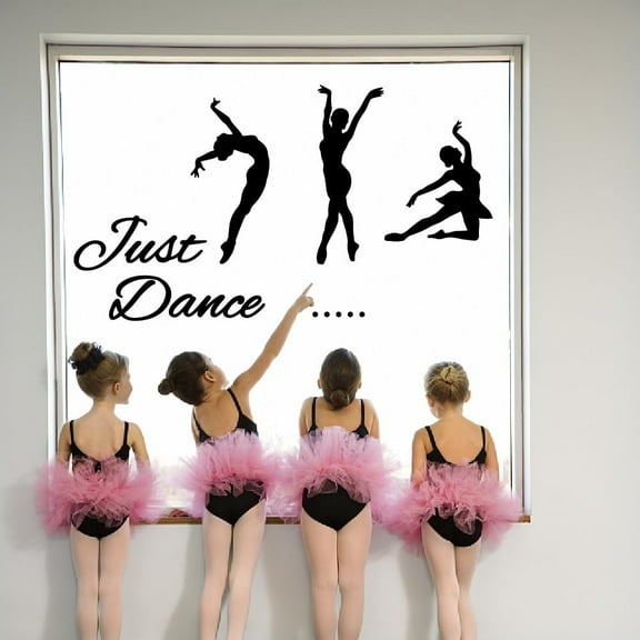 1 Set Just Dance Wall Stickers 8 Pcs Dancing Girls Wall Decal Dances Wall Sticker Vinyl Wall Decor Black Wallpaper for Girl's Bedroom Living Room Home Decorations Dancer Gifts