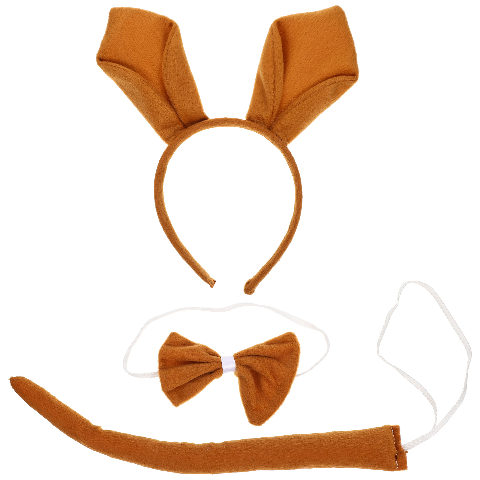 1 Set Kangaroo Costume Set Tail Hair Band Bow Tie Animal Costume Decors