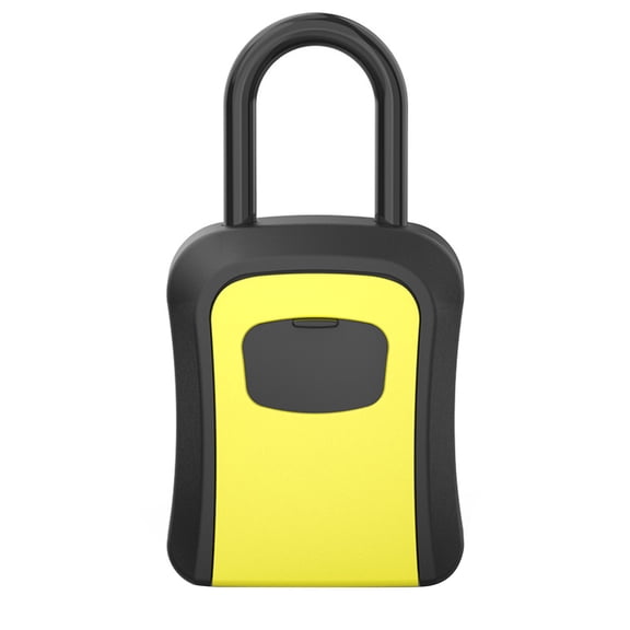 1 Set Key Box with Hanging Hook 4 Digit Password High Hardness Good Security Quick Reset Anti-theft Wall-Mounted Key Safe Combination Padlock for Home