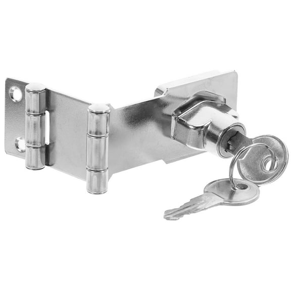 1 Set Keyed Hasp Lock For Cabinets And Drawers Heavy Duty Safety Lock With Twist Knob Zinc Alloy Locking Hasp For Closet Doors
