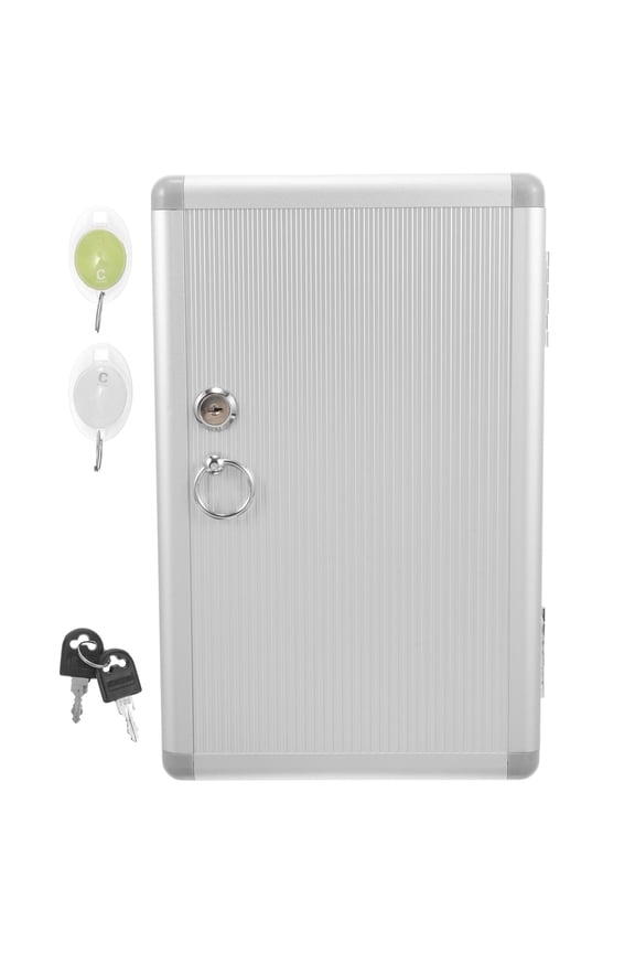 Aluminium Alloy Key Cabinet 1 Set, Durable Wall-Mounted Key Organizer 12.6x8.3x2.4in for Home and Office