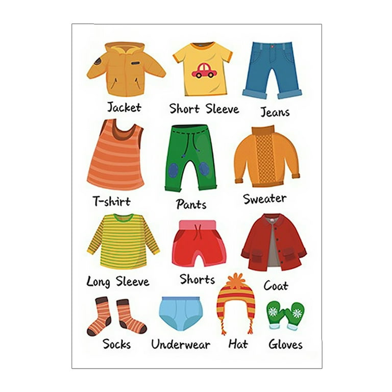 1 Set Kids Wardrobe Clothing Labels Stickers Classification Labels (Boy)