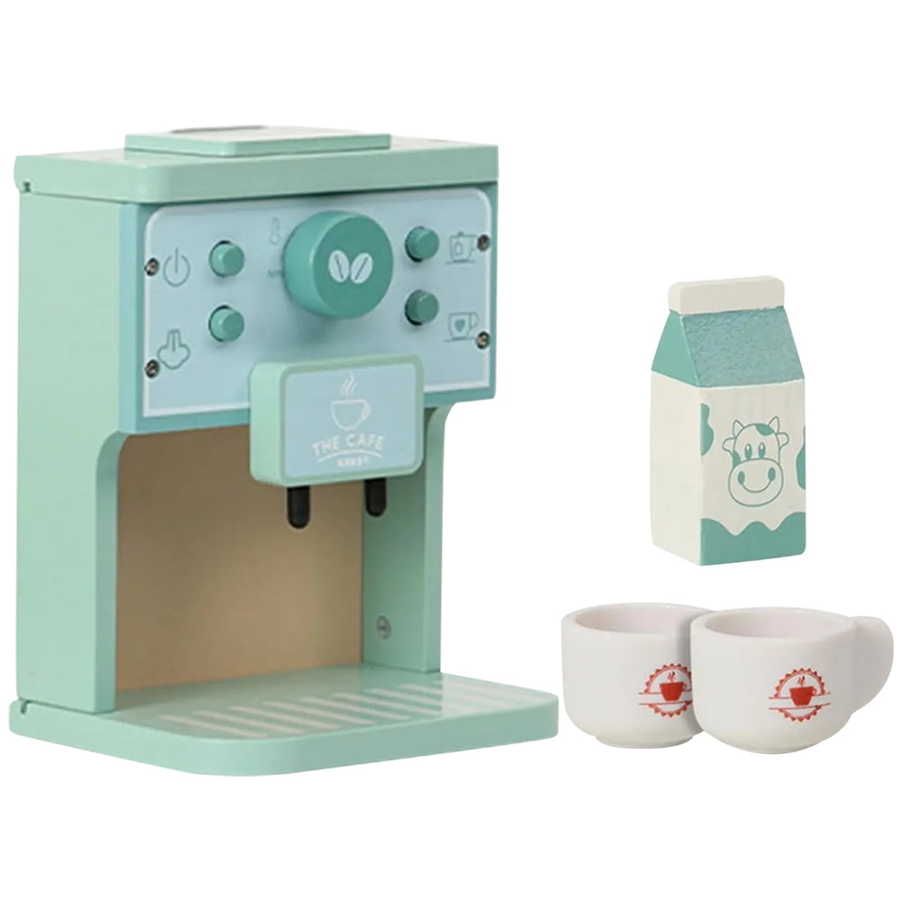 1 Set Kids Wood Coffee Maker Toy Espresso Machine Toddler Toy