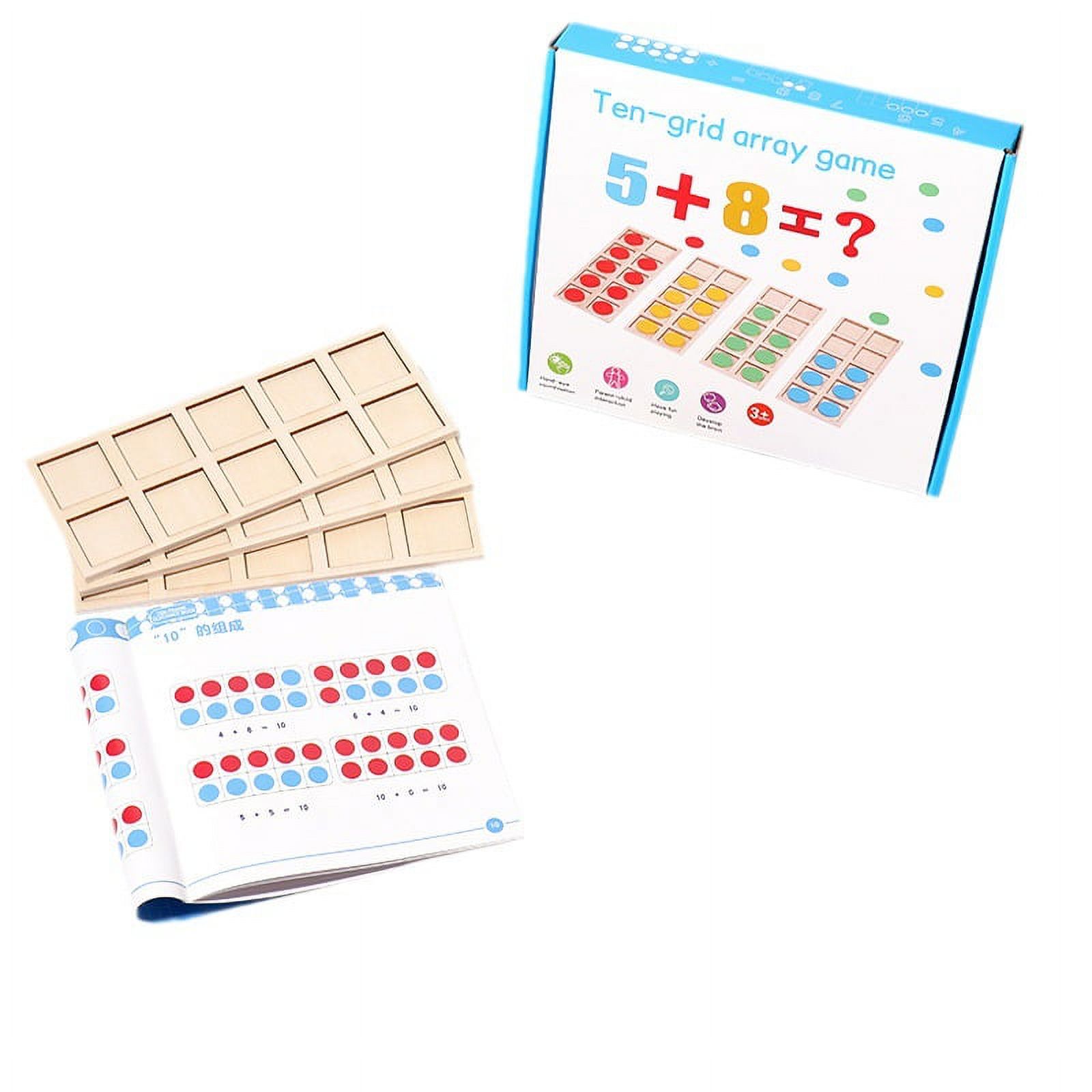 1 Set Kindergarten Wood Math Counters Kids Math Manipulative Kit for