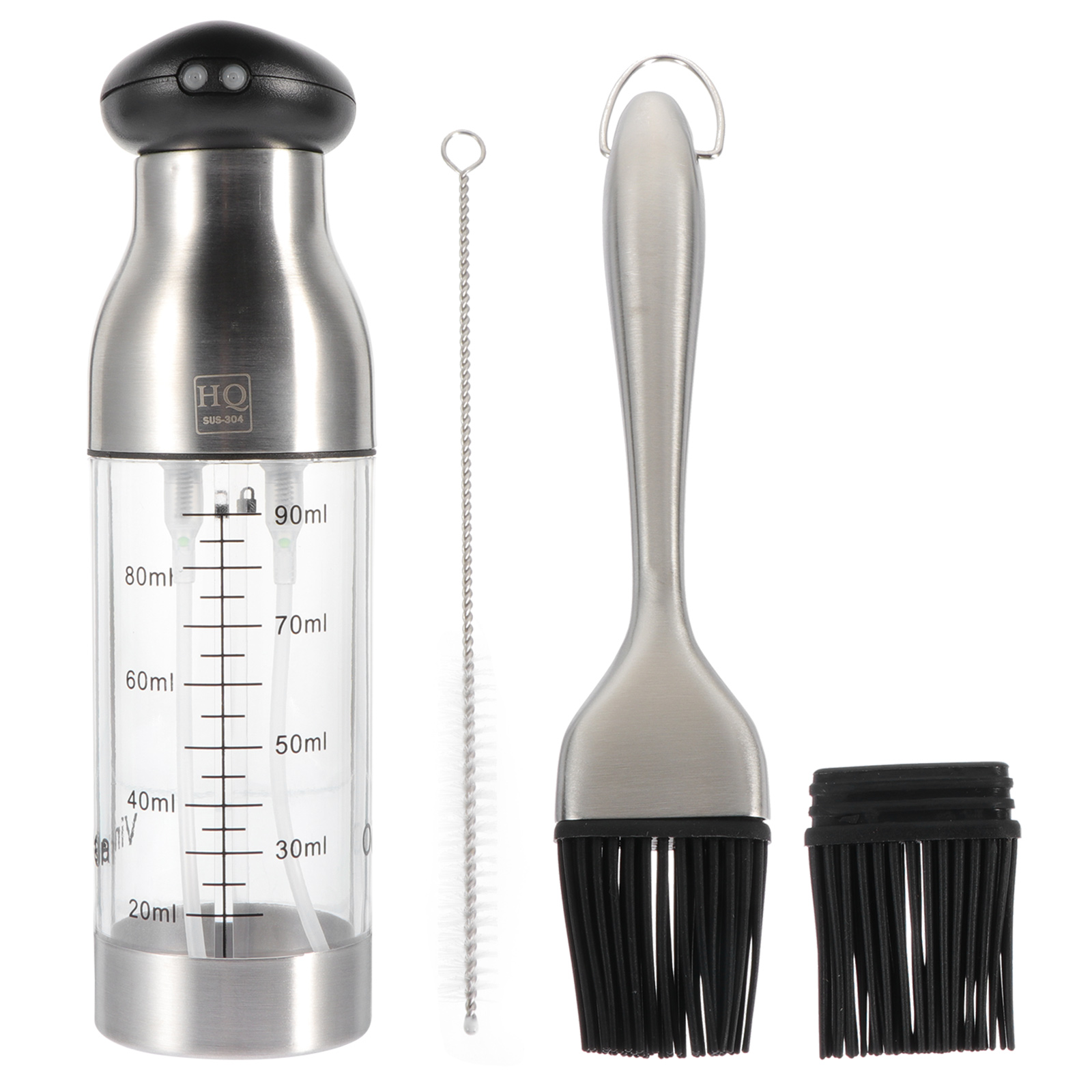 1 Set Kitchen Oil Spray Bottle Oil Storage Container Press Type Oil Sprayer