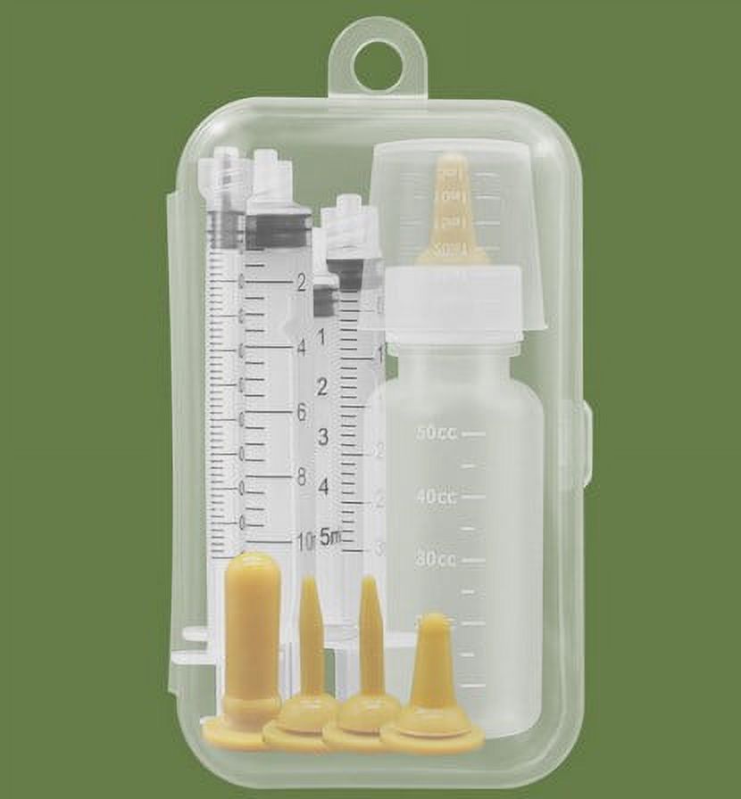 1 Set Kitten Bottles Bottle Feeding Kit Feeding Injector Nipples for