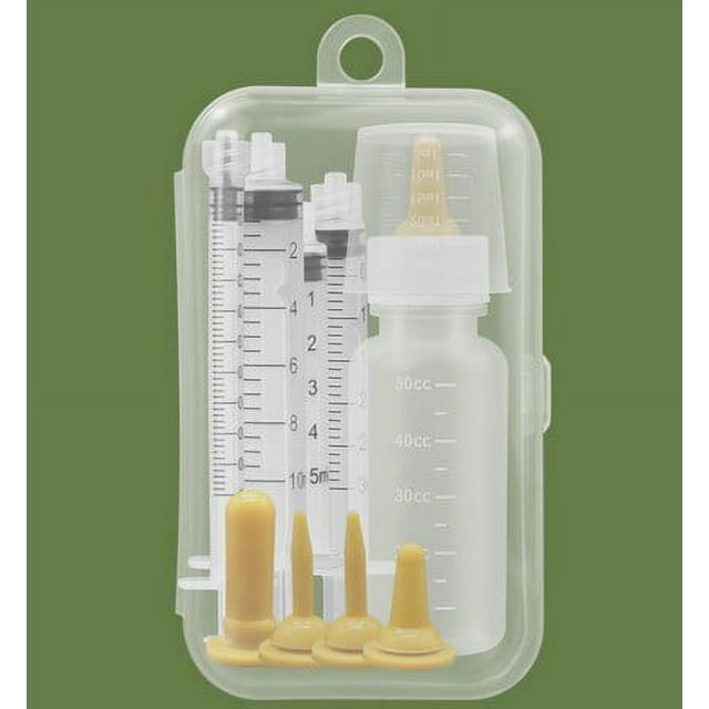 1 Set Kitten Bottles Bottle Feeding Kit Feeding Injector Nipples for