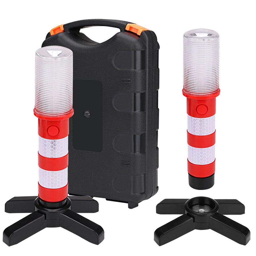 LED Warning Lights 2-Pack LED Emergency Roadside Flares | Magnetic Base ...