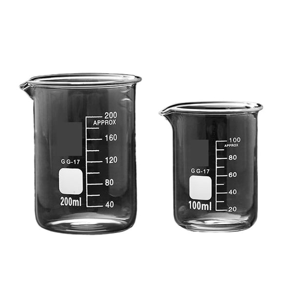 1 Set Lab Borosilicate s Beaker, Chemical Experiment Laboratory Equipment, All Sizes s Low Form Beaker Heavy Wall