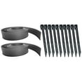 1 Set Landscape Edging Coil Kit with Spikes Plastic Garden Border