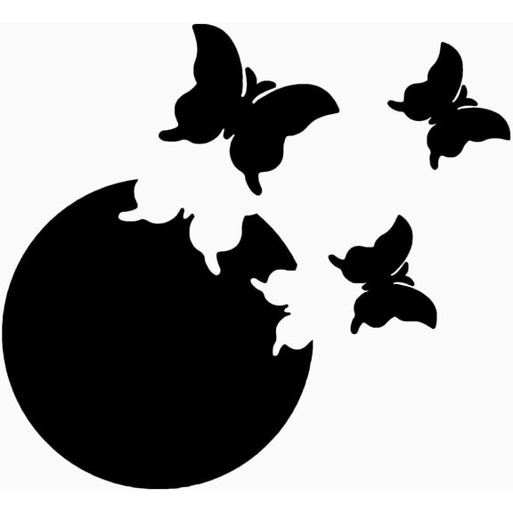 1 Set Large Butterfly Mirror Stickers 3D Butterflies Wall Decor Removable Mirrors Decals DIY Animal Murals Sticker with 30Pcs Double-Sided Tapes for Home Bedroom Decors Black Black