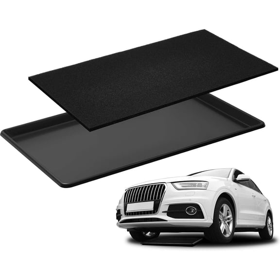 1 Set Large Oil Drain Pan for Under , 35 x 24 x 1.4 Inch Heavy Duty Drip Tray,  & Heat Resistant Garage Oil Catcher for SUV  Floor Protection