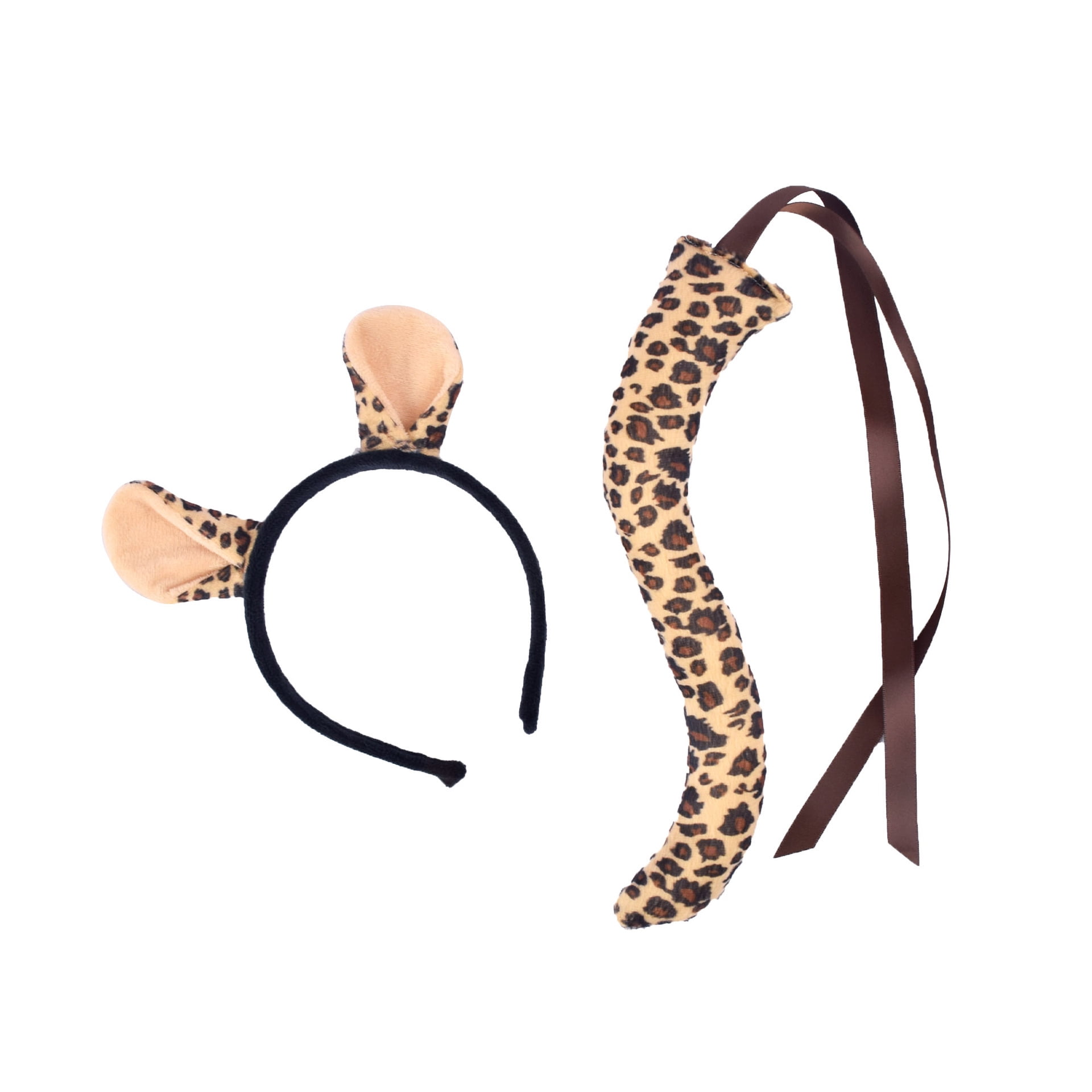 1 Set Leopard Ear And Tail Leopard Costume Leopard Ear Hairband And