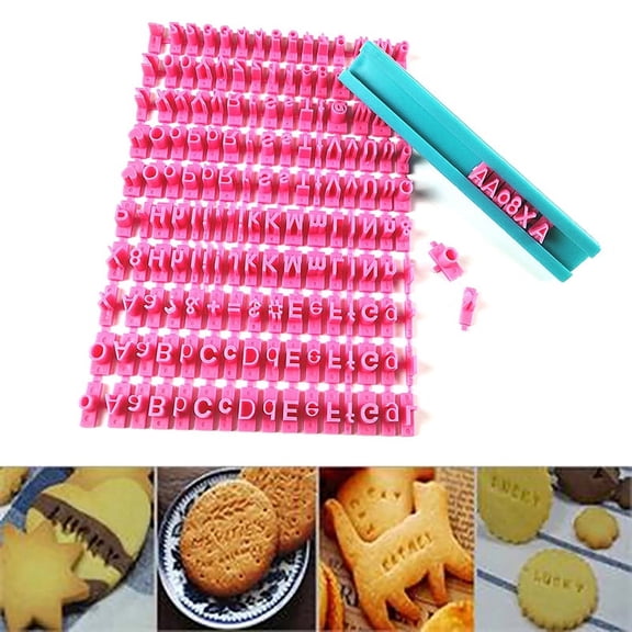 1 Set Letter Number Cookie Molds Alphabet Press Stamp DIY Cake Baking Tools AL