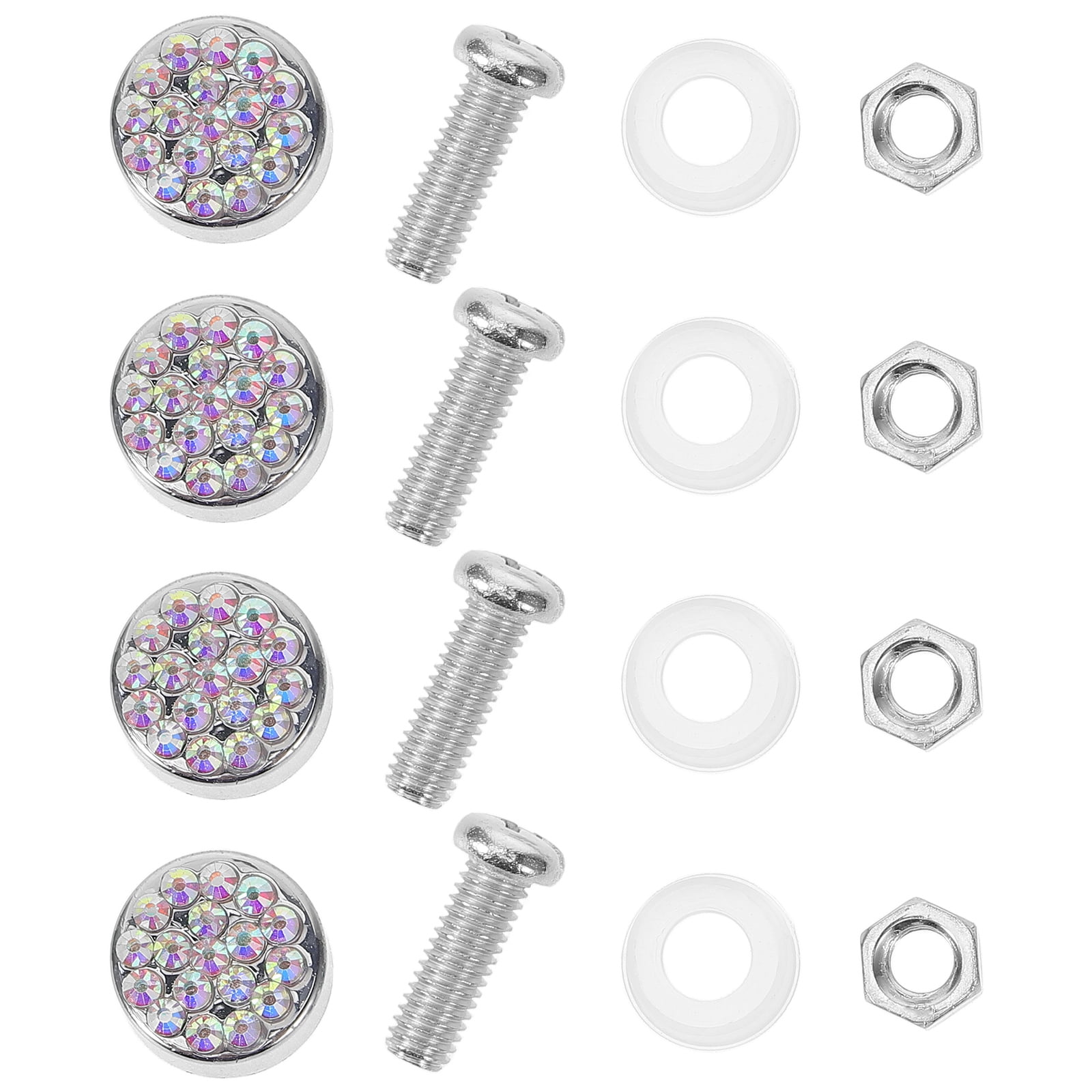 1 Set License Plate Screws Car License Plate Retainers License Plate Fastener Screw Kit
