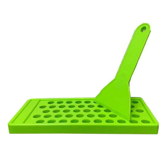 1 Set Lip Balm Filling Tray Sturdy Construction Anti-deform Plastic DIY Handmade Lip Gloss Making Tray Spatula Set for Home