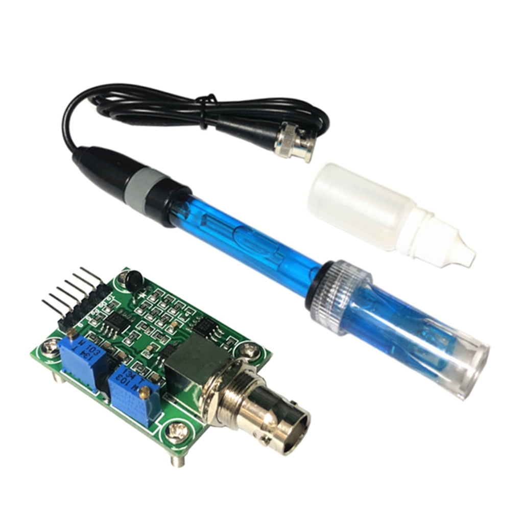 1 Set Liquid PH0-14 Value Test PH Meter Sensor Module with PH Electrode ...