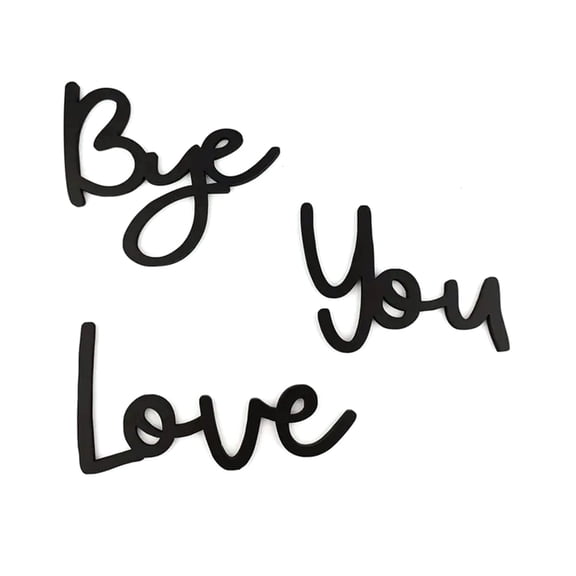1 Set Love You Bye Wood Signs Wall Decors Expressing Love Warmth And Affection