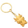 1 Set Lovely Ox Shape Keychains Creative New Year Gift Key Pendants Key