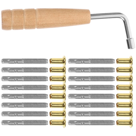 TABLZONE Lyre Harp Tuning Wrench with Metal and Wood Handle, Dulcimer Tuner Tool for String Instruments, Assorted Colors