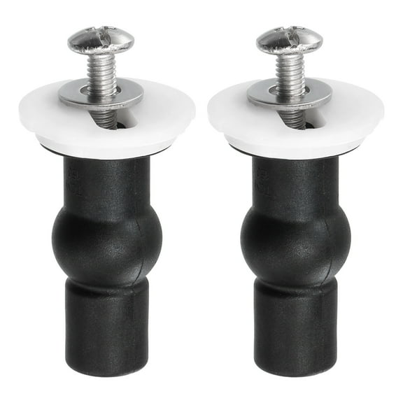 1 Set M5 Toilet Seat Hinges Screws, Hinge Bolt Screws Toilet Seat Fixings for Toilet Seat (Washer Dia: 28mm/1.1")