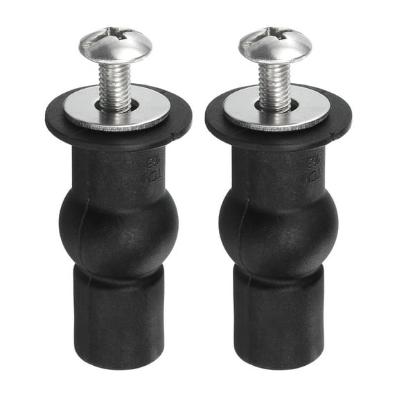 1 Set M6 Toilet Seat Hinges Screws, Hinge Bolt Screws Toilet Seat Fixings for Toilet Seat (Washer Dia: 16mm/0.63")