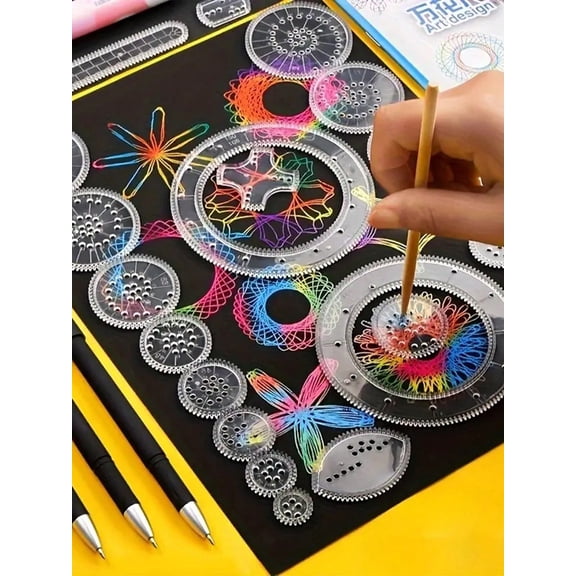 1 Set Magic Painting Tools Stationery Magic Ruler Set Different Kinds Of Paintable Rulers Birthday Gift Christmas Gift Reward Gift