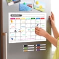 thumbnail image 1 of 1 Set Magnetic Message Board Refrigerator Magnet Erasable Writing Surface Weekly Planner for Home Kitchen, 1 of 8