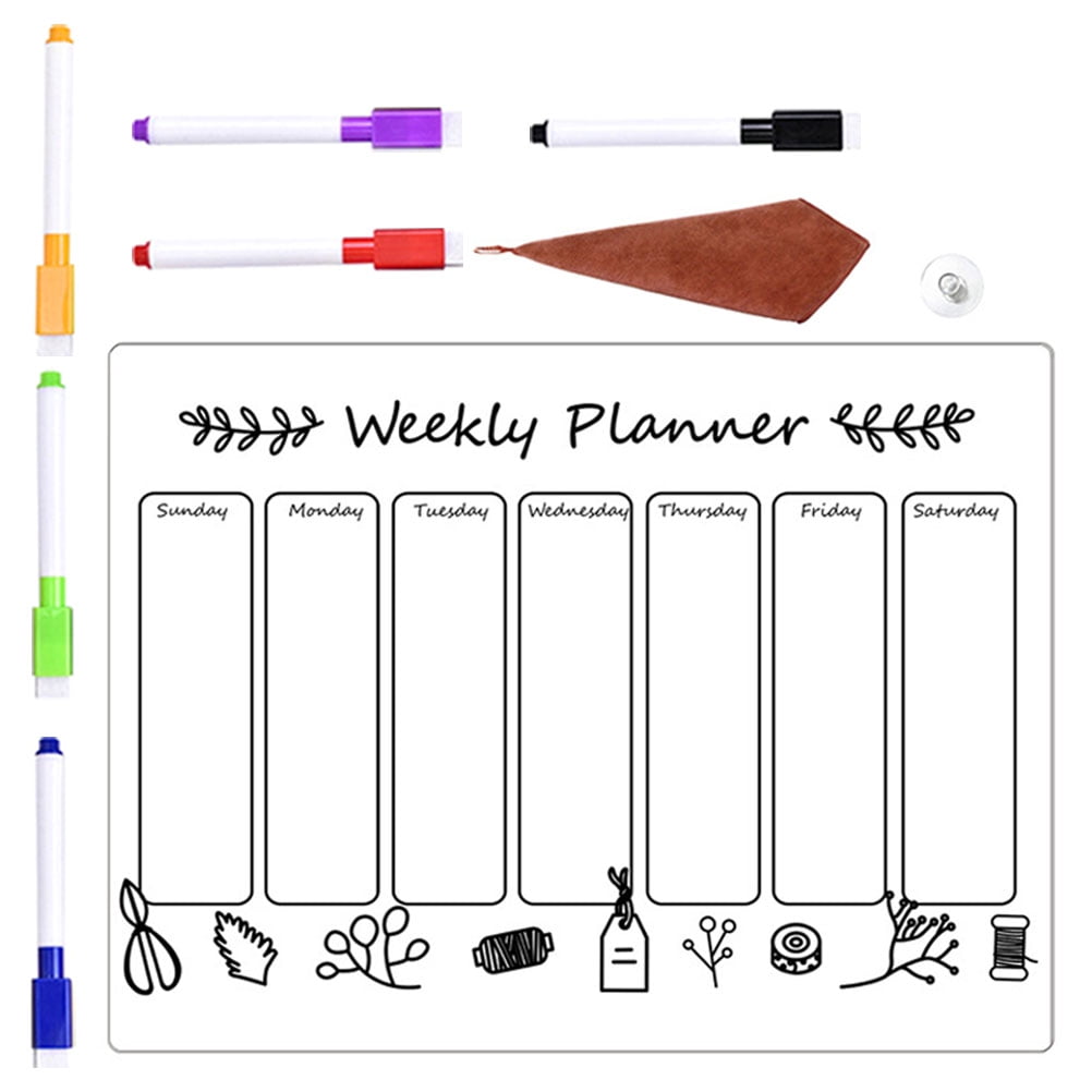 1 Set Magnetic Schedule Board Magnetic Weekly Planner Board Plastic ...