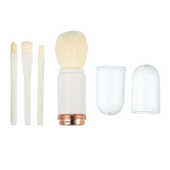 1 Set Makeup Brush Set Travel Blending Foundation Contour Concealer Blusher Brush 13.5x2.7cm White