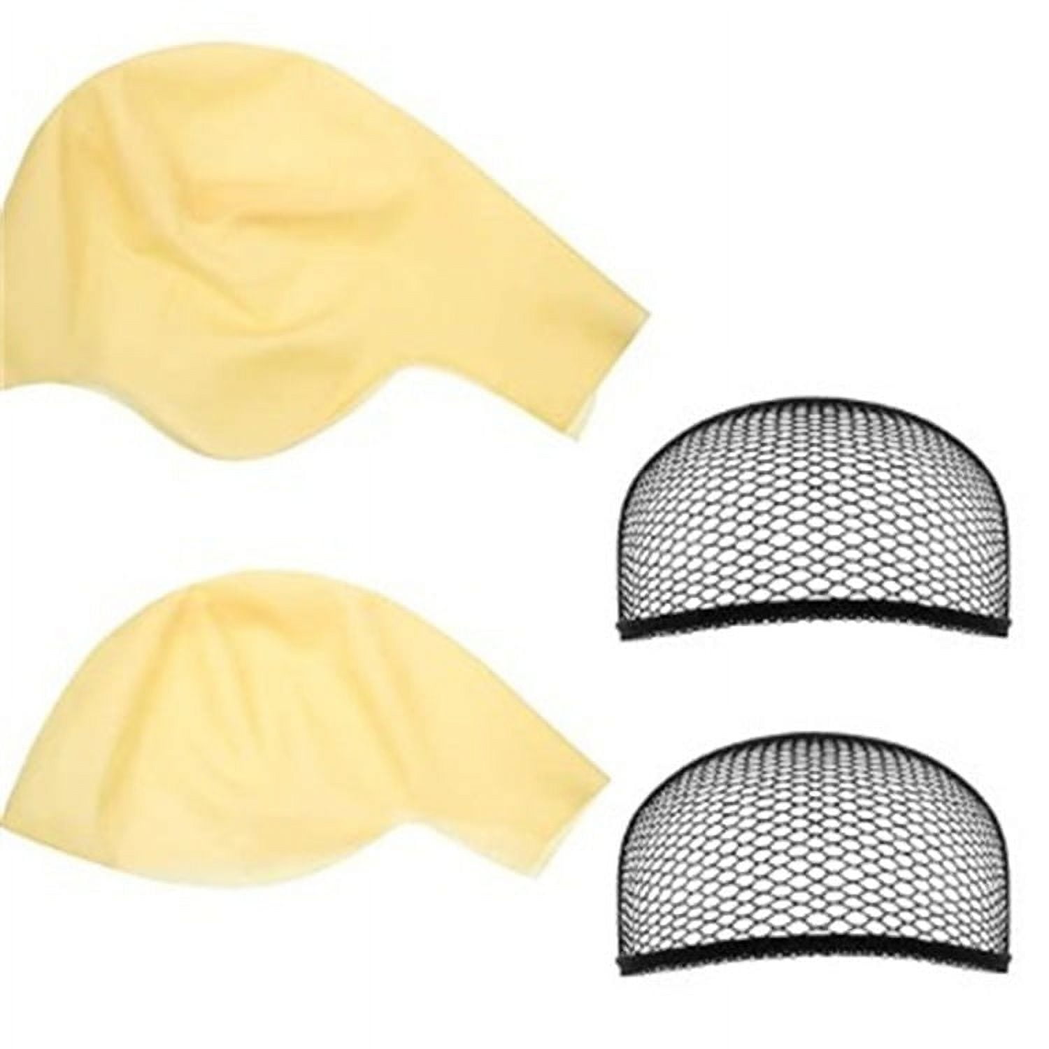 1 Set Makeup Latex Bald Caps Mesh Hair Net Wig Caps For Cosplay