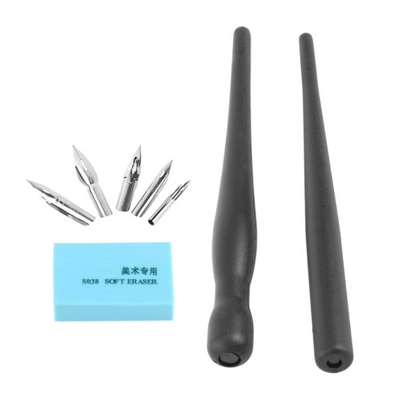 1 Set Manga Cartoon Comic Dip Pen Set Calligraphy Dip Pens Manga Artist Comic Drawing Painting Kit Tool with 2 Pen Holders and 5 Nibs