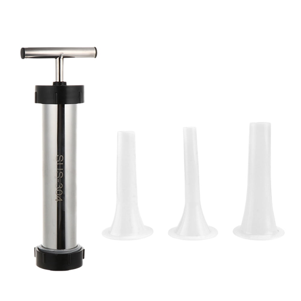 1 Set Manual Syringe Meat Fillers Tool Nozzle Sausage Meat Stuffer