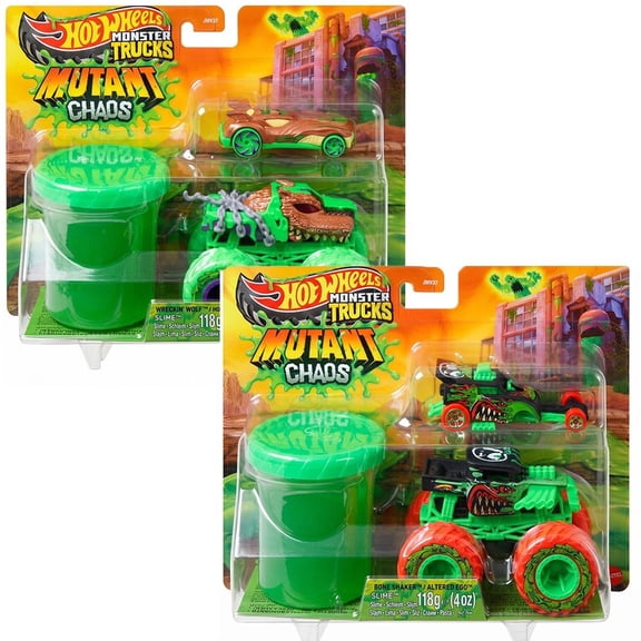 1 Set Mattel DP Hot Wheels Mutant Chaos Truck , Vehicle & Slime (USA Only)