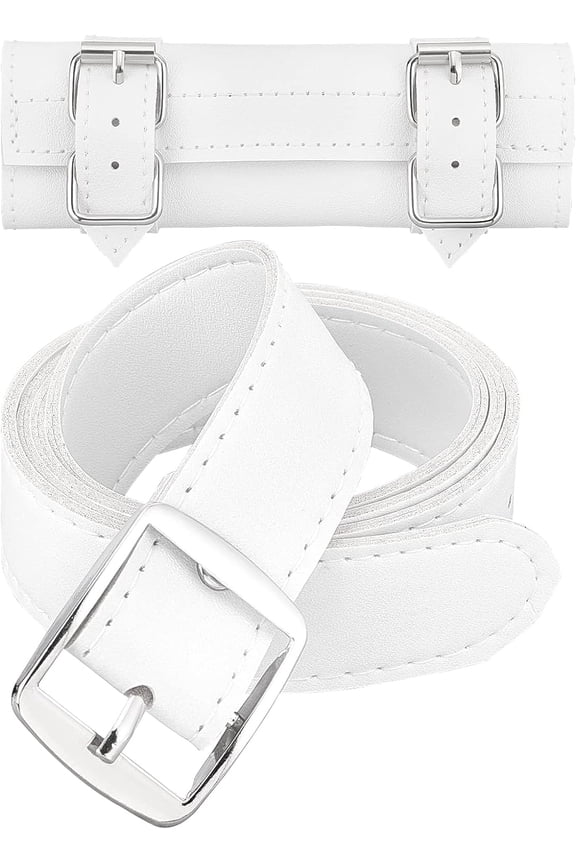 1 Set Medieval Two-Buckle Sword Frog Holster with Belt Adjustable Buckled Sword Holster Katana Sword Holder Leather Sheath Scabbard Sword Belt