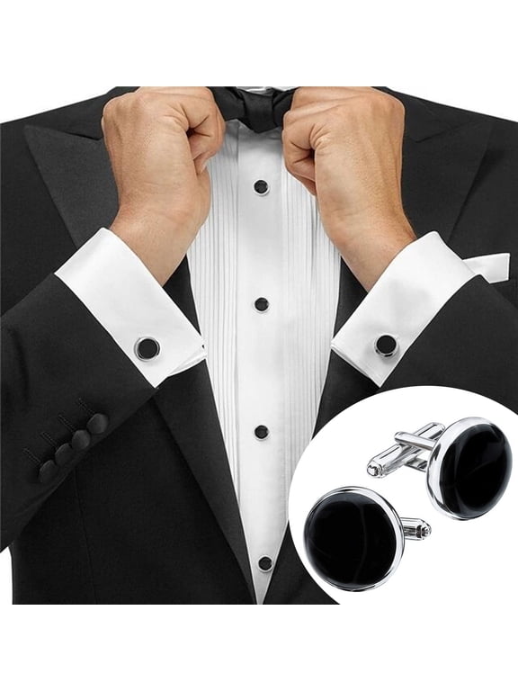 1 Set Men Cufflinks Studs Tuxedo Shirt Cufflinks Studs Set Men Business Cuff Links Shirt Studs Wedding Banquet Ceremony Business Situation Cufflinks