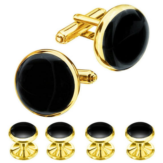 1 Set Men Cufflinks Studs Tuxedo Shirt Cufflinks Studs Set Men Business Cuff Links Shirt Studs Wedding Banquet Ceremony Business Situation Cufflinks