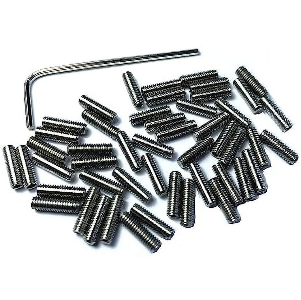 1 Set Metal Guitar Bridge Saddle Height Adjustment Screws with Wrench