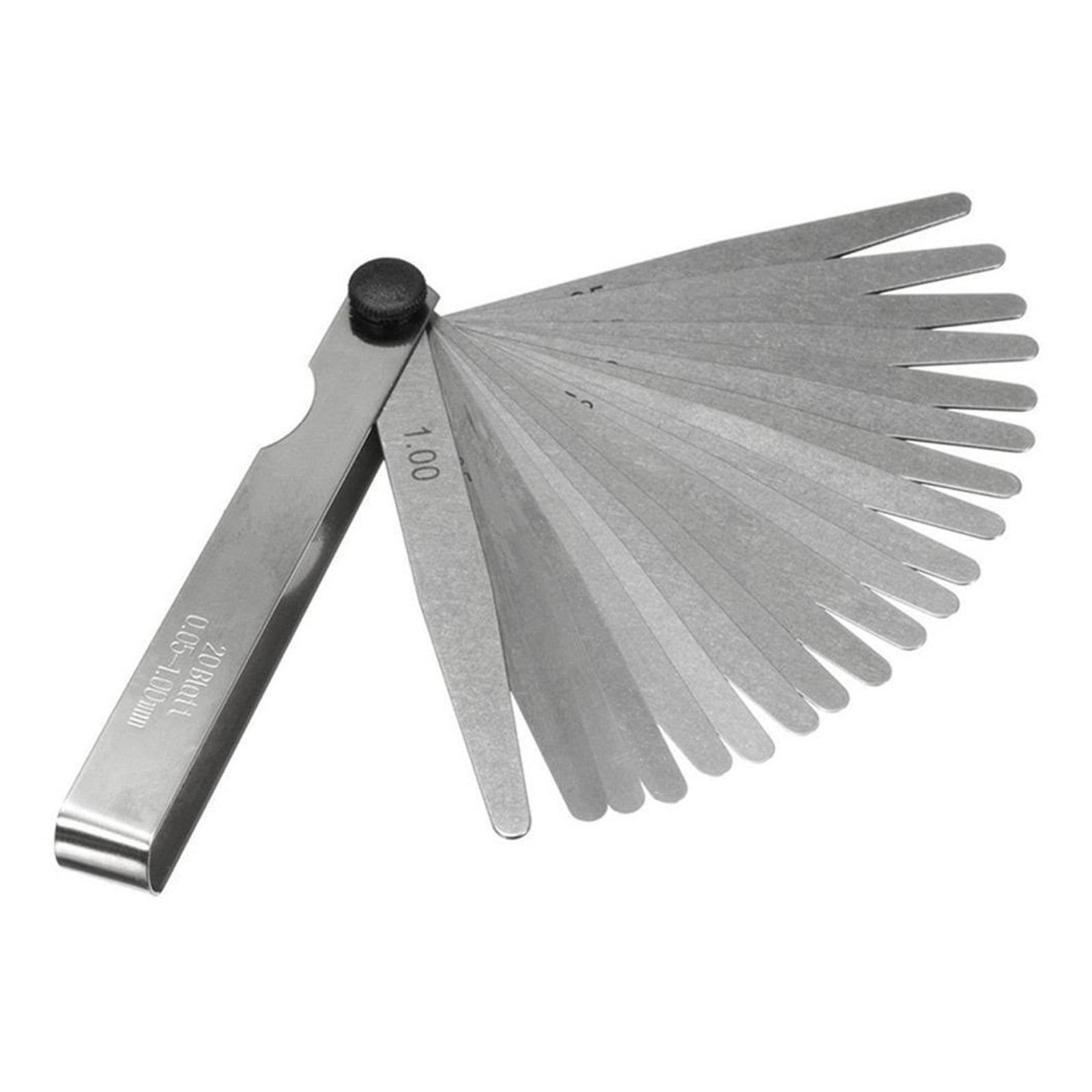 1 Set Metric Feeler Gauge 17/20 Blades 0.02-1.00mm For Measurements Tools ,Easy Identification