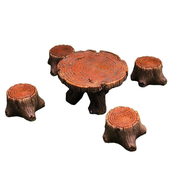 1 Set Micro Landscape Garden Table Chair Small Ornaments Garden Decoration